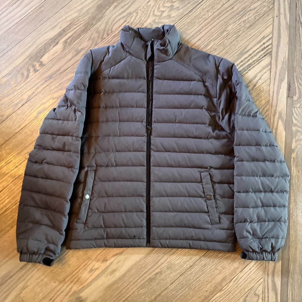 J Crew Men's Medium Charcoal Gray Puffer Jacket